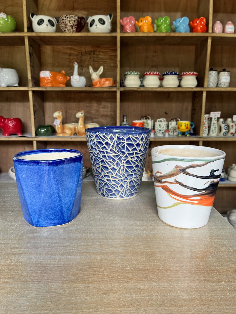 Glazed Ceramic Pots (चमकदार सेरामिक गमले) — planter for sale at Janki Vatika plant nursery, Talawali Chanda, Indore