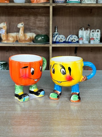 Cartoon Face Mugs (कार्टून मग प्लांटर) — planter for sale at Janki Vatika plant nursery, Talawali Chanda, Indore — Ceramic Planters